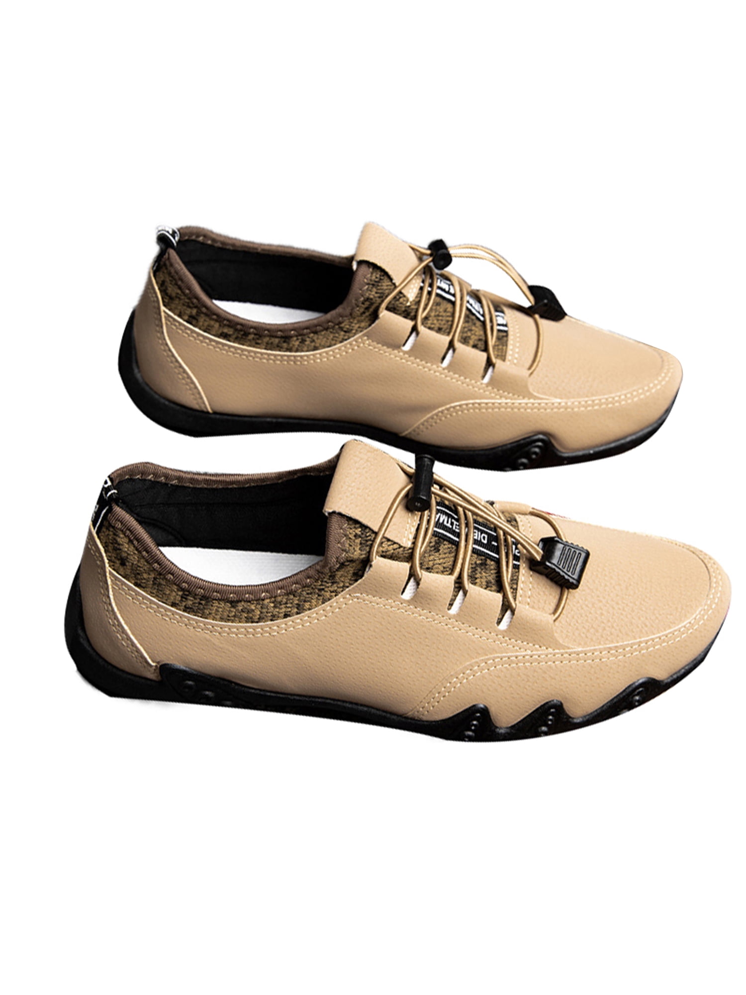 Harsuny Men Sports Comfortable Flats Wear Resistant Durable Flat Heels Comfort Shoes Casual Low Top, Men's, Size: 9, Brown