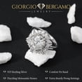 thumbnail image 3 of 5.30 CTTW Moissanite Fancy Round Halo Engagement Ring, 925 Sterling Silver, Promise Ring, Giorgio Bergamo Size 7, 3 of 6