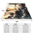thumbnail image 4 of Lsque Chucky Pattern Fuzzy Fleece Throw Blanket Extra Large,Super Soft,Fluffy and Warm Blankets for Couch,Bed,All Season Use (50"x40"), 4 of 7