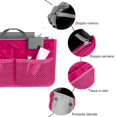thumbnail image 3 of Organizer Insert Bag Polyester 20L Large Capacity Cosmetic Liner Bag Portable Multicoloured Travel Insert Handbag Pouch for Travel Business Cosmetic Makeup Storage, 3 of 9