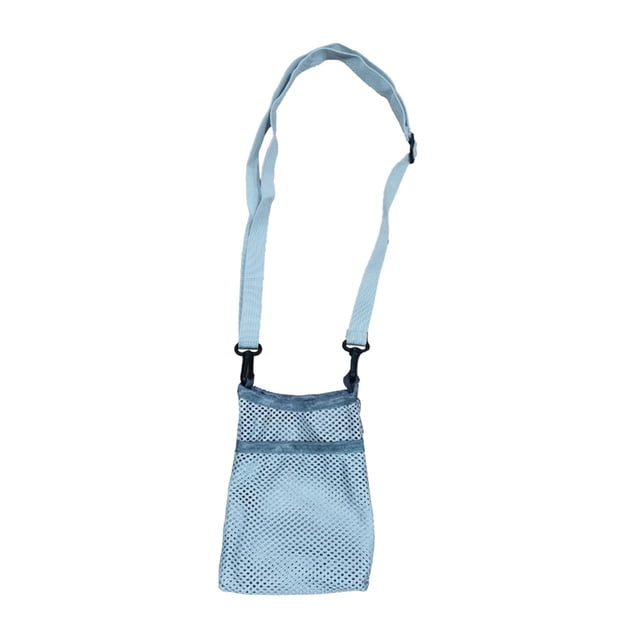 Funda para botella de agua Zulema Cubierta portabotellas de malla ligera Gris con correa ajustable para el hombro
