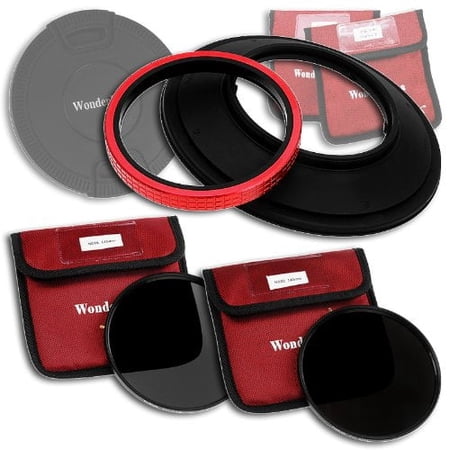 Fotodiox Pro WonderPana 145 Neutral Density Kit - 145mm Filter Holder Lens Cap ND16 and ND32 Filters for the Canon 14mm Super Wide Angle EF f/2.8L II USM Lens (Full Frame 35mm)