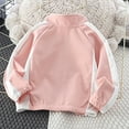 thumbnail image 4 of Mwjwdo Kids' Long Sleeve Hoodless Zip-Up Sweatshirt Jacket Big Kids Pocketed Casual Comfortable Loose Fit Jacket Pink 9 Years, 4 of 5