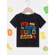 thumbnail image 1 of Camiseta informal de verano para niño con estampado de bloques de construcción y alfabeto, cuello redondo, 100 % algodón, corte regular, para primavera, verano y otoño., 1 of 7