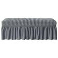 thumbnail image 1 of Bench Cover,Stretch Seat Case Protector,Elastic Chair Covers,Piano Bench Cushion Gray, 1 of 8