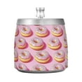 thumbnail image 7 of Yayeee Ashtray with Lid for Cigarette Smokeless Stainless Steel Home Ash Holder, Light Pink Doughnuts, 7 of 7