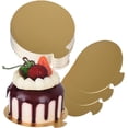 thumbnail image 1 of REJODA-3 Inch Cake Boards, 100pcs Mini Round Cake Cardboard for Mousse Cupcake, Cake Dessert, Cake Decorating, Gold., 1 of 4