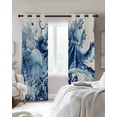 thumbnail image 4 of Blue Jellyfish Coastal Blackout Curtains for Bedroom Living Room Darkening Curtains 54 Inch Long Nautical Octopus Summer Ocean Short Curtain for Small Window Treatment Grommet Drapes 42"x54"x2, 4 of 9