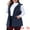 Navy Blue, variant on DARING DIVA Women's Plus Size Vest Sleeveless Anorak Cargo Drawstring Jacket 2X Navy Blue