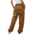 thumbnail image 4 of Hontri Womens Khaki Pants Clearance! Women's Bottom Sweatpants Joggers Pants Workout High Waisted Yoga Pants with Pockets 100% Cotton Pants for Women, 4 of 8