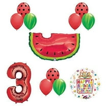 Watermelon Picnic 3rd Birthday Party Supplies and Balloons Decoration