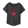 thumbnail image 3 of Camiseta para mujer trajes de verano suave mujer simple cuello redondo camisa para viaje trabajo S, 3 of 7