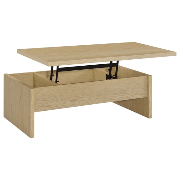 Coaster Canoga Engineered Wood Lift Top Coffee Table in Light Oak