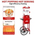 thumbnail image 6 of Popcorn Machine with Cart, 10 Oz Popcorn Maker with Stainless-Steel Kettle Makes up to 40 cups, Vintage Popcorn Popper Movie Theater Style, Red, 6 of 8