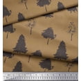 thumbnail image 3 of Soimoi Brown polyester Crepe Fabric Stencil Tree Fabric Prints By Yard 42 Inch Wide, 3 of 3