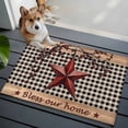 thumbnail image 3 of Texas Star Farmhouse Entryway Rug 2'x3'&nbsp; Non Slip Front Door Mats, Rustic Black Plaid Berry Wooden Entrance Rugs Indoor Outdoor Carpet, Washable Floor Mats Small Area Rug for Bedroom Kitchen, 3 of 8