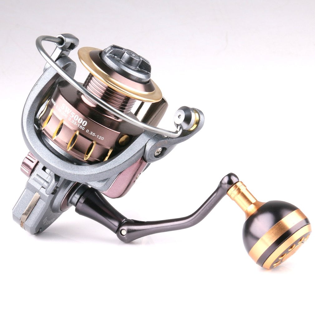 High Gear Ratio7.1:1/6.7:1 CNC Aluminum Alloy Spool Large Rubber Knob Magreel Spinning Reel Fishing Reel with Spare Plastic Spool 10+1 Stainless Steel Shielded Bearings 