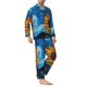 thumbnail image 2 of Balery Starry Night Sunflower Field Pijama para Hombre de Dos Piezas con Manga Larga, Conjunto de Dormir y Descanso Suave con Bolsillos-Medium, 2 of 7