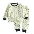 thumbnail image 4 of Gubotare Toddler Girl Pajamas Girls Pajama Set Long Sleeve Shirts & Sleep Pants Kids Sleepwear Soft & Cozy Pajamas for Girls 3 6 Months (Black,3-6 Months), 4 of 4