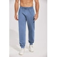 thumbnail image 6 of PINSPARK Mens Fleece Joggers Pants Heavyweight Sweatpants with Zipper Pockets Straight Leg Sweats Blue Jogging Pants Men, 6 of 6
