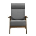 thumbnail image 3 of Lexicon Kalmar 18.5" Mid-Century Solid Wood and Fabric Accent Chair in Gray, 3 of 8