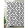 thumbnail image 2 of Shower Curtains for Bathroom-36"x72", Rustic Morocco Lattice Pattern Waterproof Bath Curtain Grommet Shower Curtain Set with Hooks, Modern Gray Washable Bath Accessories, 2 of 6