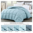 thumbnail image 5 of All Season Queen Size Down Alternative Comforter - Plush Microfiber Fill - Box Stitch Quilted - Duvet Insert with Corner Tabs (Full/Queen, Chambray Blue), 5 of 9