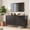 Black-4 Doors, variant on Homhum Wood Sideboard Buffet Cabinet with 2 Doors, Fluted Storage Cabinet, White
