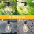 thumbnail image 2 of DAYBETTER 100FT Outdoor String Lights, Waterproof Patio Lights with 24+1 Hanging Lights S11 Bulbs, Shatterproof for Backyard Gazebo Porch Garden Outside Decor, 2 of 7