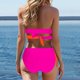 thumbnail image 2 of MKLEKYY Trajes De Baño Women High Waisted Bikini Sets Swimsuits Color Block Two Piece Drawstring Bathing Suit, 2 of 6