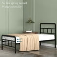 thumbnail image 4 of Lutown-Teen 14 inch Twin Bed Frame with Headboard and Footboard, Twin Metal Bed Frame with Steel Slat Support, No Box Spring Needed, Easy Assembly, Black, 4 of 5