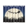 thumbnail image 3 of MKHERT Santa Sleigh Full Moon Window Curtain Kitchen Curtains Window Treatments 26x39 inch,Set of 2, 3 of 3