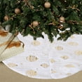 thumbnail image 6 of NWOKYZGH 15 Inch Christmas Tree Skirt Plush Tree Skirt for Holiday Party Gold Xmas Christmas Tree Decorations Christmas Tree Mat, 6 of 6