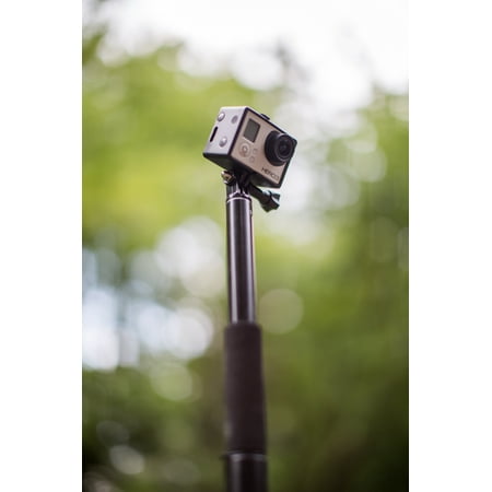 Go Reach Pole DocaPole 12 Foot Camera Pole – 5-12 ft Extension Pole + ClickSnap Camera Adapter for GoPro, Camera or Video Camera | Provides Up to 18 Feet of Aerial Photography and Videography Reach ()