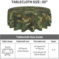 thumbnail image 5 of Camo Round Tablecloth 60 Inch Military Camouflage Tablecloth Waterproof Polyester Army Green Camouflage Decorative Table Cloth for Holiday Kitchen Dining Room Outdoor Patio Party, 5 of 5