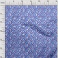 thumbnail image 3 of oneOone Rayon Medium Blue Fabric Florals Craft Projects Decor Fabric Printed By The Yard 56 Inch Wide, 3 of 4
