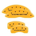 thumbnail image 3 of MGP Caliper Covers 13008SCV6YL Corvette Logo - Yellow Powder Coat - Set of 4 Fits select: 2005-2008 CHEVROLET CORVETTE, 2009 CHEVROLET CORVETTE GT1, 3 of 6