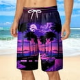 thumbnail image 2 of JAJAHO Mens Hawaiian Shorts Summer Beach Vacation Clothes Tropical Print Loose Fit Drawstring Shorts Soft Bottoms, 2 of 5