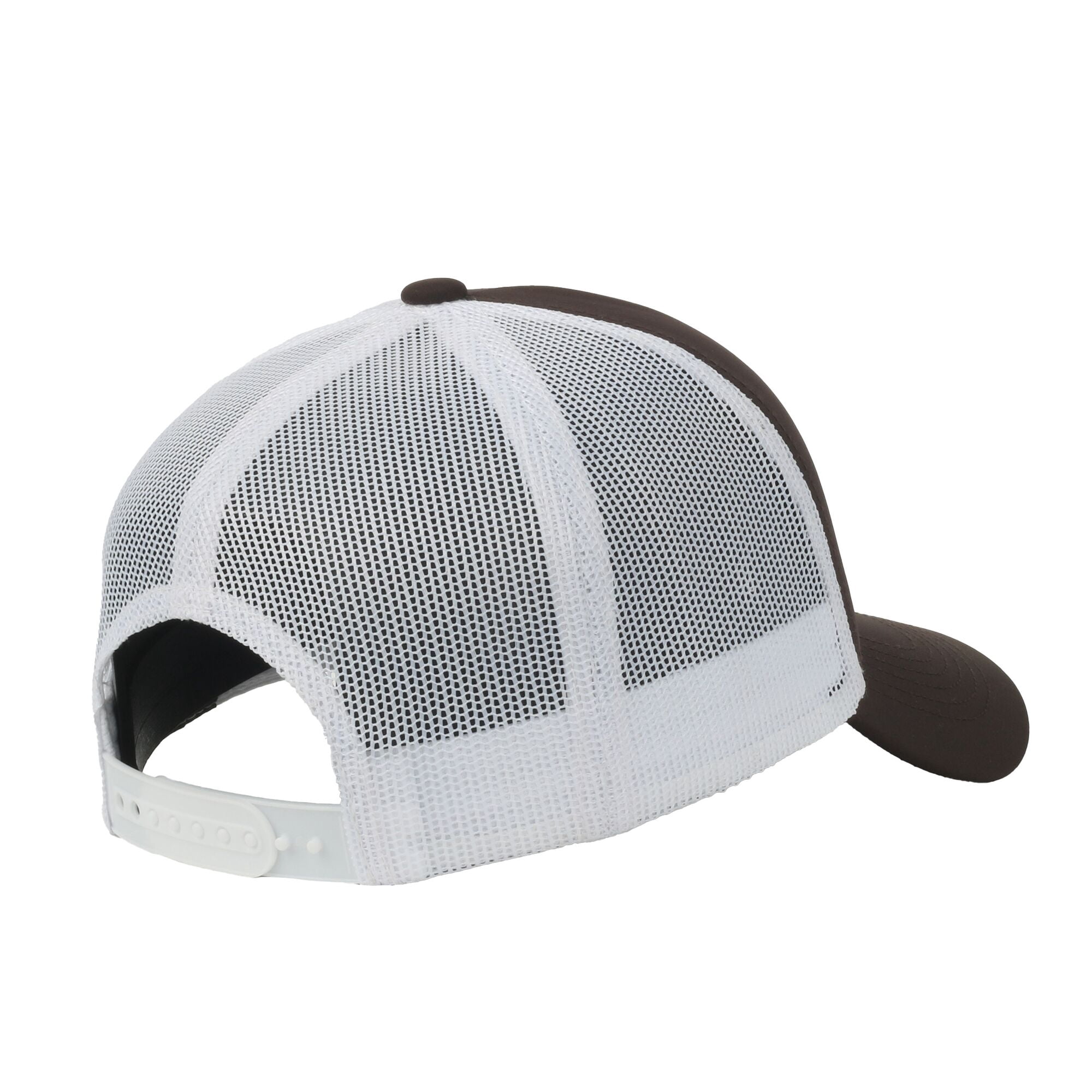 Realtree® Fishing Brown/White 5-Panel Cap – Structured Mesh Back, Antler Logo, One Size