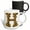 Multicolor, variant on 3drose, Elegant Image of Gold Victorian Ornate Monogram Initial H, 15oz Mug