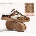 thumbnail image 6 of LUCKY STEP Womens Mule Fashion Sneakers Slip On Backless Winter Retro Comfy Casual Shoes,Leopard, 6 of 10