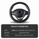 thumbnail image 3 of Universal Braid Car Steering Wheel Cover Leather Steer-Wheel Protection Car Interior Parts Anti Scratch Anti-Skid Cover, 3 of 5