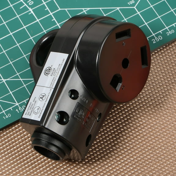 Ikoopy 50A Nema 6-50R Welder Replacement Plug for Heavy Machinery Plastic 3 Prong Plug Connector Replacement Receptacle with Handle for RV EV