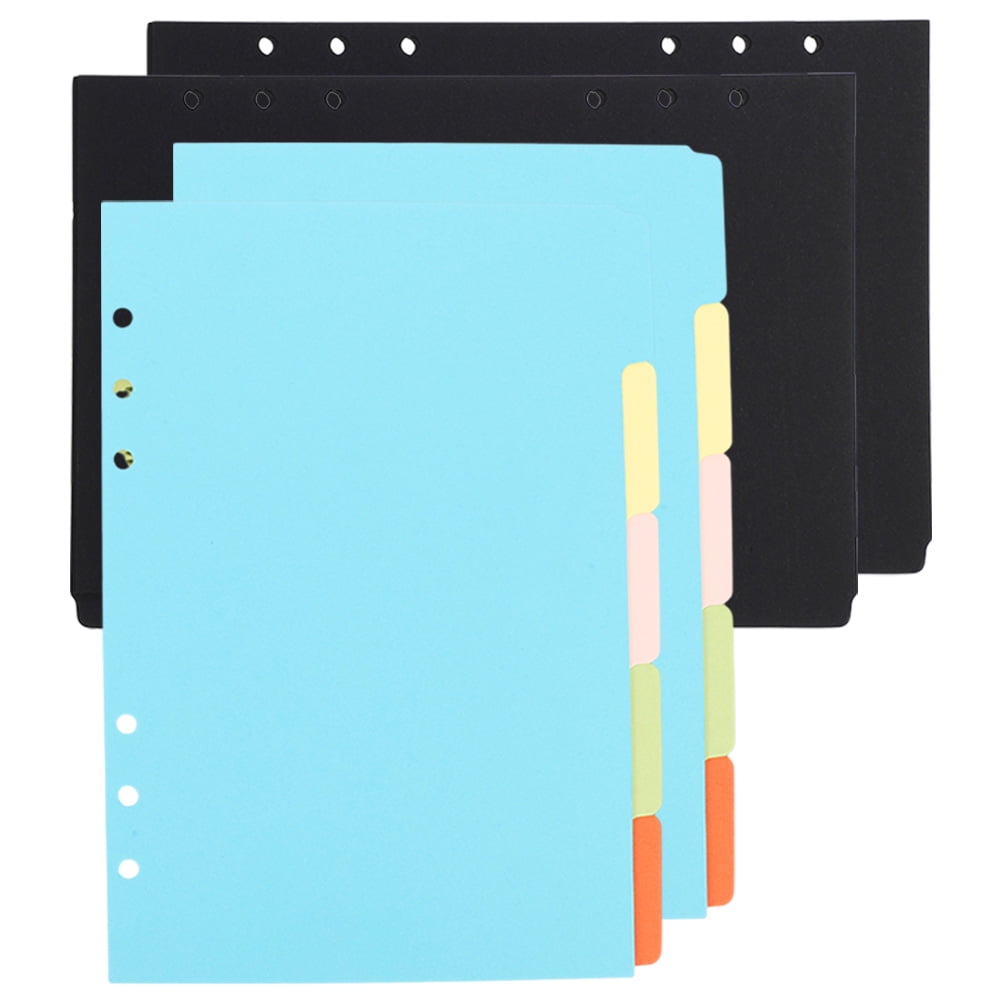 OULII 4Sets Binder Dividers for Notebooks Loose-Leaf Binders Office Work Study Daily Use Students Professionals Paper