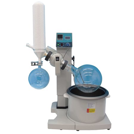 INTBUYING 5L Auto Lifting Rotary Evaporator Vacuum Evaporator 20-200rpm Speed