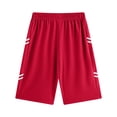 thumbnail image 4 of Yindaity Cotton Shorts Boys Boys Cotton Shorts Kids Athletic Casual Drawstring Shorts with Pockets(Red,8-9 Years), 4 of 7