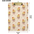 thumbnail image 3 of GZHJMY Cartoon Cake Clipboard A4 Standard Size Decorative Clipboard with Low Profile Metal Clip for Students Men Women Classroom and Office Whiteboard Clipboards, 3 of 7