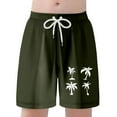 thumbnail image 6 of Gyexs Boys Swim Trunks Size 14-16 Quick Drying Beach Board Shorts Kids Floral Print Swim Trunk Swimsuit Hawaiian Beach Shorts Swim Shorts Z04-Army Green, 6 of 7
