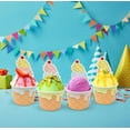 thumbnail image 4 of Gift Boutique 60 Ice Cream Cone Treat Snack Cups 10oz Disposable Paper Cup Dessert Frozen Sundae Bowls Pink Blue Yellow Green Scoops Birthday Party Supplies, 4 of 9