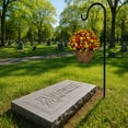 thumbnail image 5 of Sympathy Silks Artificial Cemetery Flowers - Hanging Basket with Sunset Orange Mums, 5 of 5